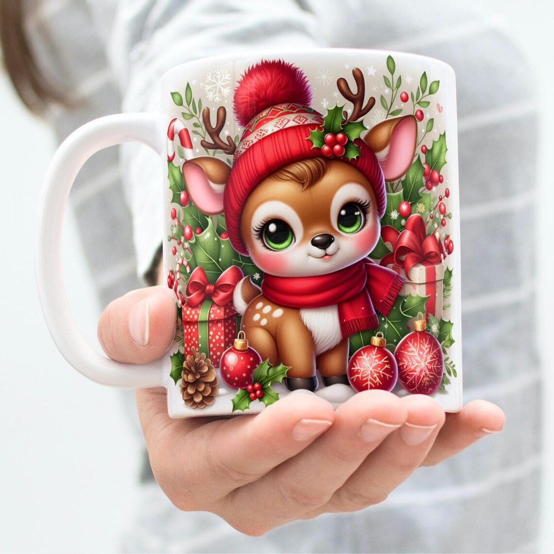 Reindeer Christmas Coffee Mug